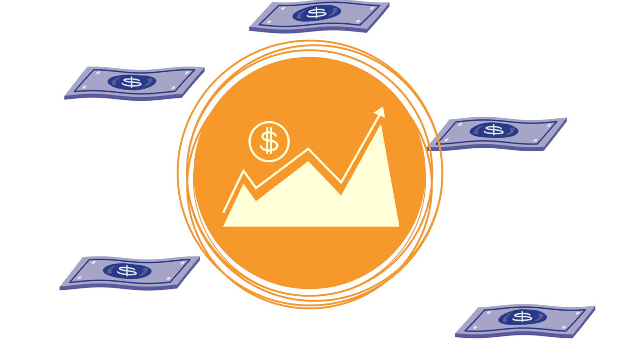 bills money dollars financial animation