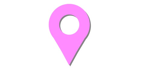 icono del marcador del mapa sombra rosada
