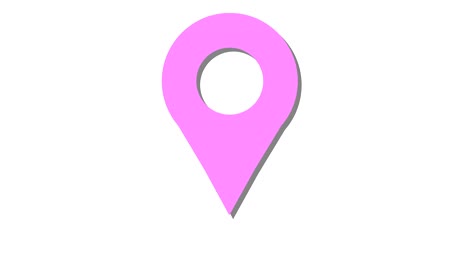 map marker icon pink shadow