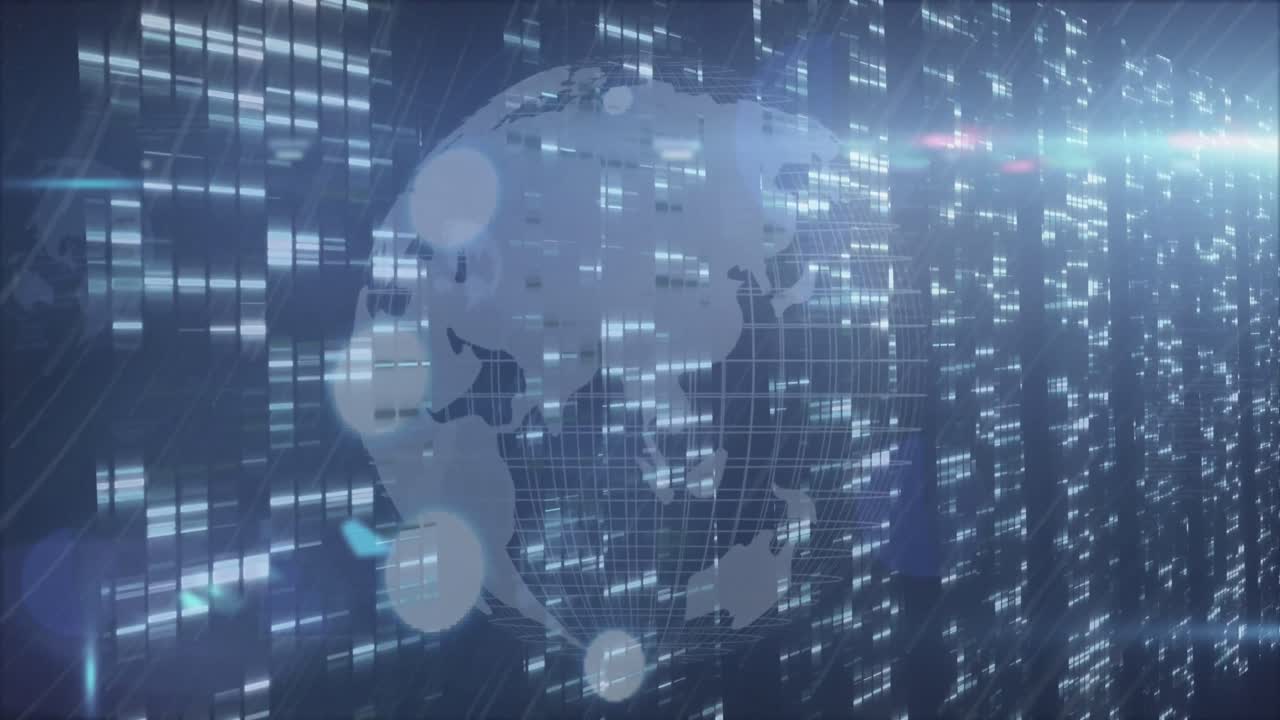 Animation of globe over spots and light spots