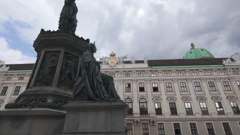 monument in front of hofburg palace in vienna