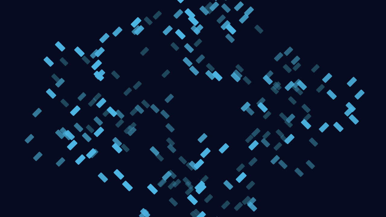 Fly abstract confetti and glitters in dark space