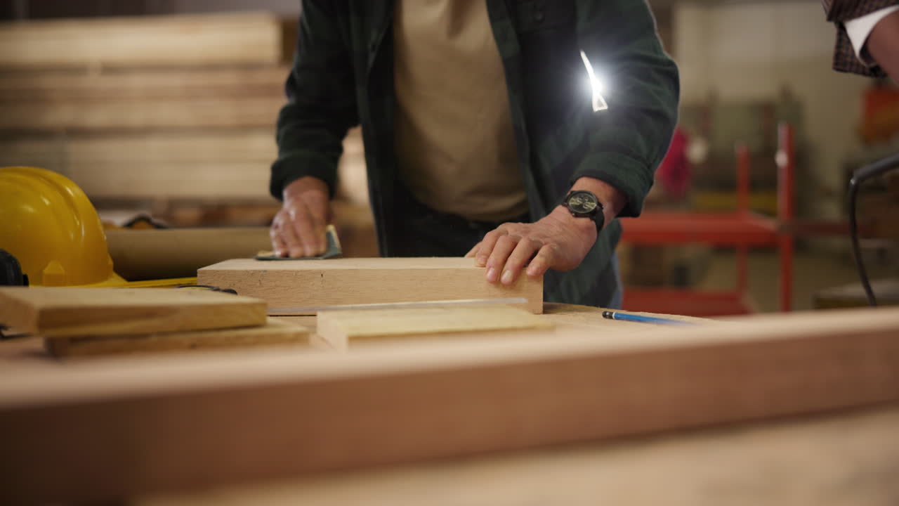 Woodworking and Sanding in a Workshop