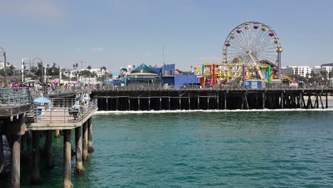 view of the pier and amusement park in santa monica, california