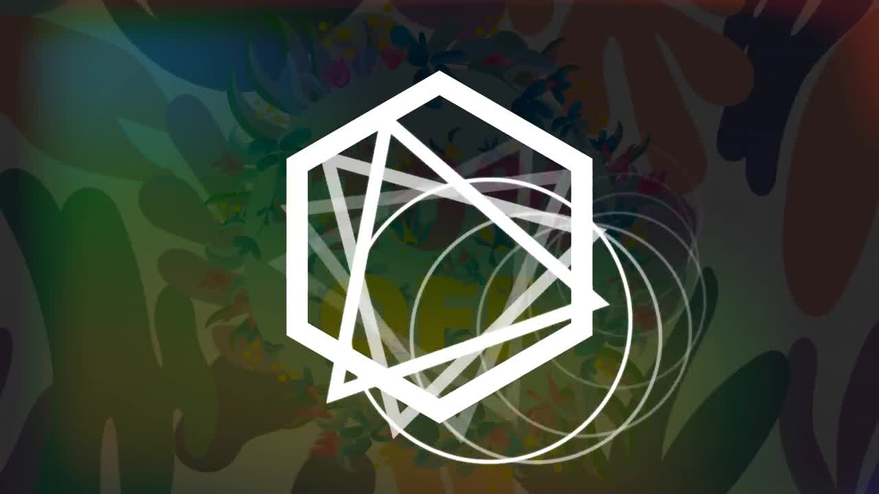 animación de triángulos giratorios, círculos y hexágonos más del 20 por ciento de venta