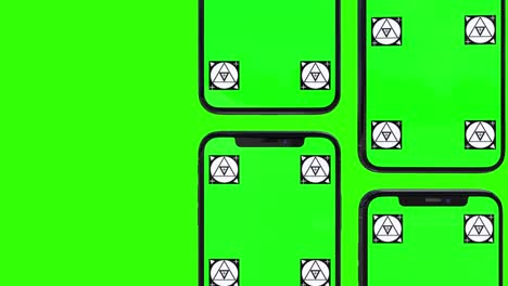 isolated smart phone with green screen