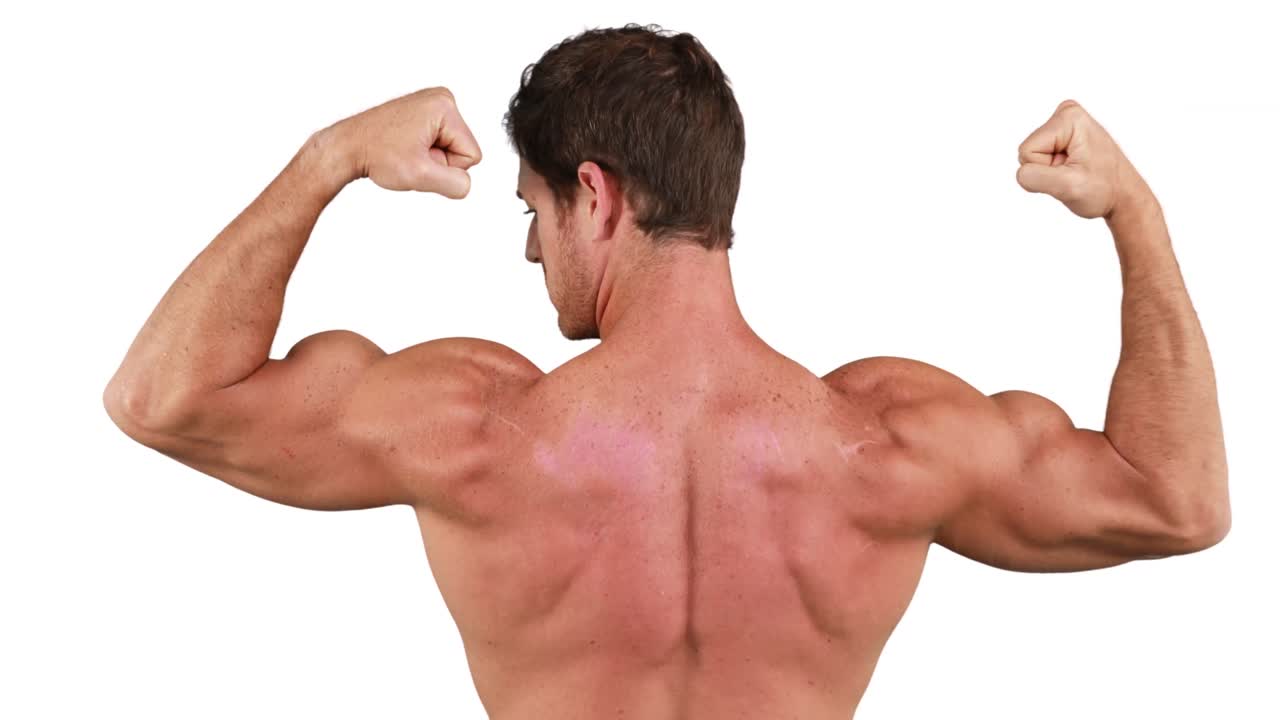 근육 을  ⁇ 는 근육 을 가진 사람