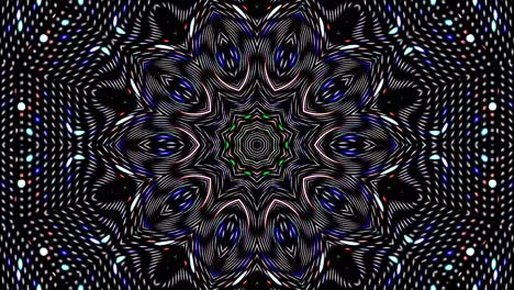 hermoso caleidoscopio abstracto que brilla, una luz radiante que regula los movimientos sutiles