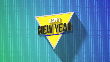 Modern-Happy-New-Year-text-on-blue-lines-geometric-pattern