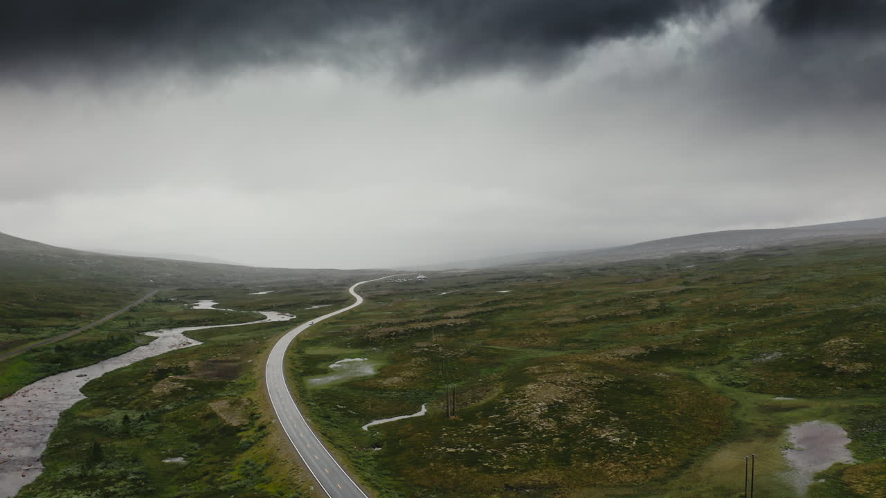 Polar Circle aerial landscape