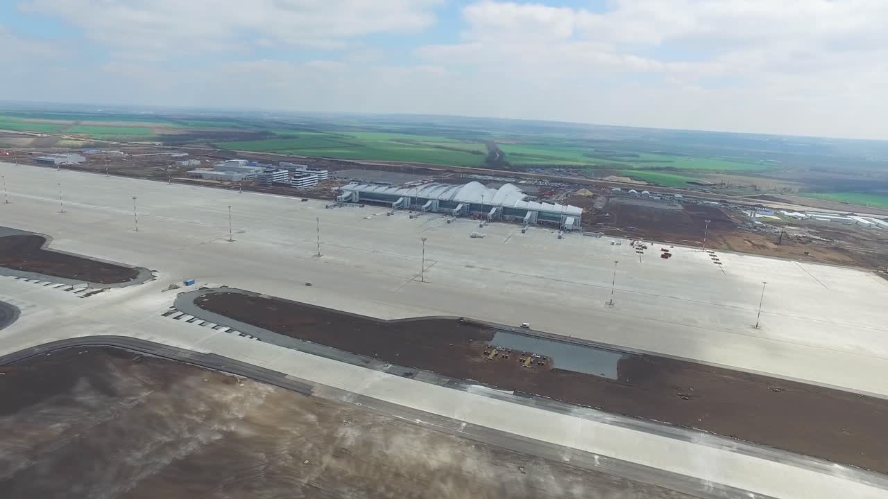 vista aérea del nuevo aeropuerto en construcción