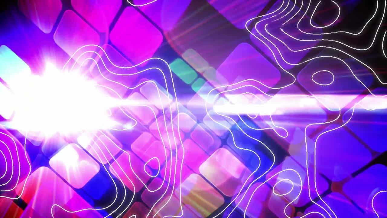 animazione di isohypses su luci da discoteca