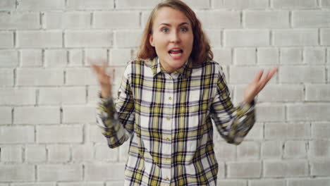 Woman playing with something