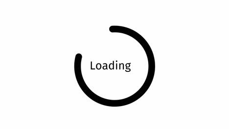 loading circle icon on white background animation with alpha channel.