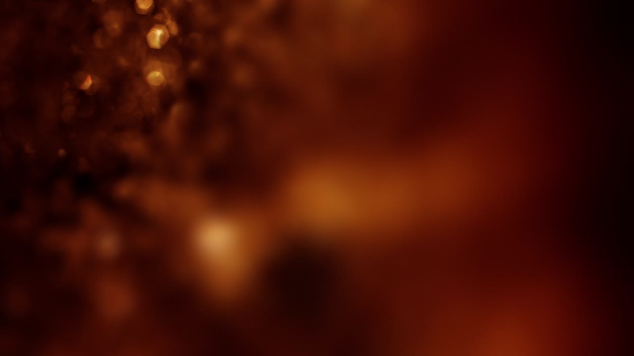 Abstract Golden Horizontal Loop Background Template with White Bokeh Glints and Copy Space