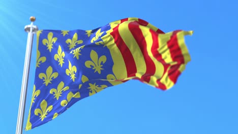 flag of department of lozere in the occitanie region, france. loop