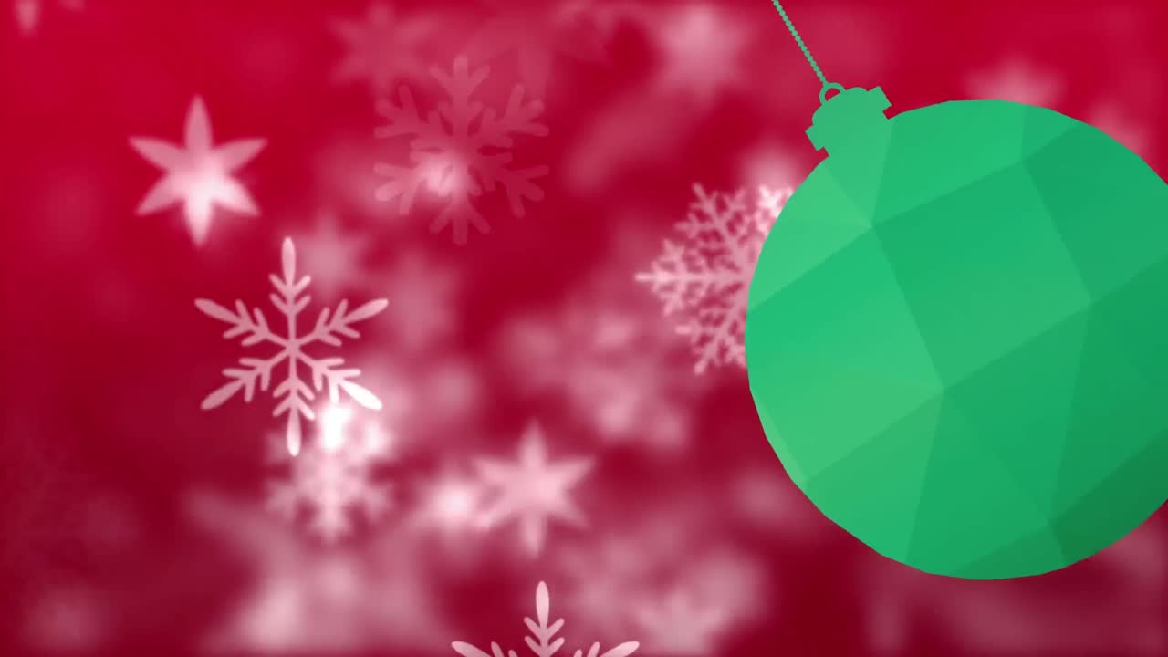 animación de la nieve cayendo sobre las joyas en navidad
