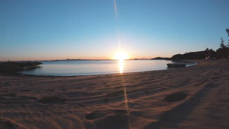 Puesta-De-Sol-Sobre-El-Océano-En-Australia