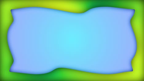 gradient green blue liquid rectangle frame animation