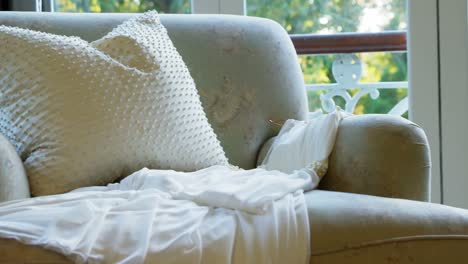 wedding dress lying on the armchair 4k 4k