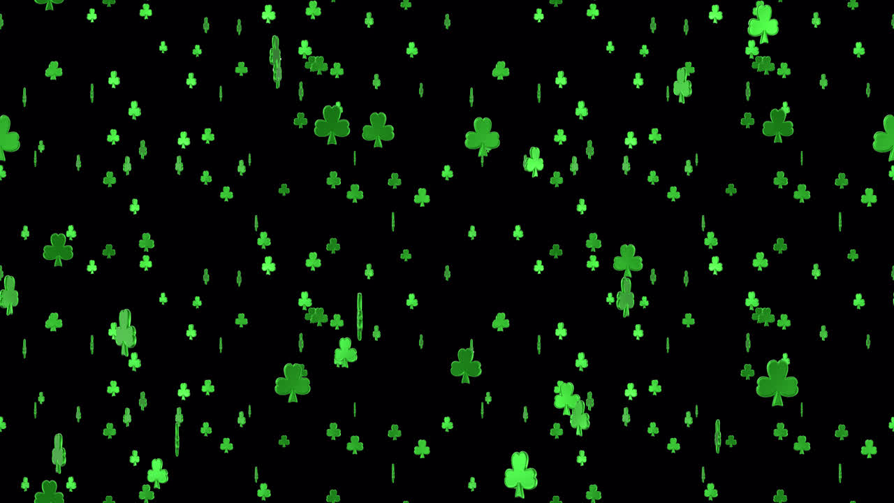 st patricks trébol bucle azulejos cayendo con el alfa