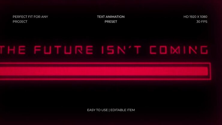 Retro Futuristic Pixelated Text Animation with Glitch Effect