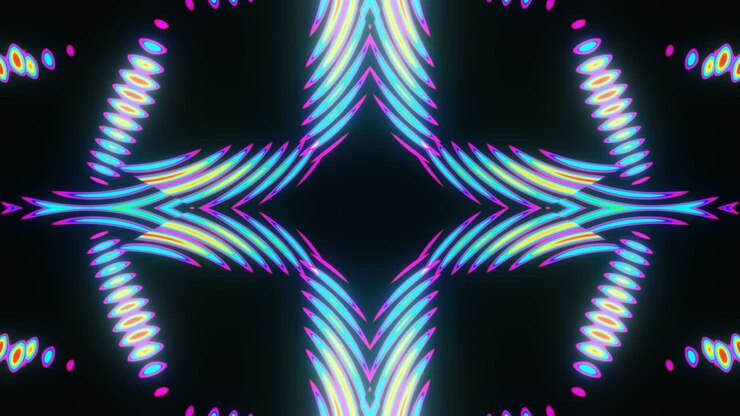 Plasma multicolored kaleidoscope for music shows