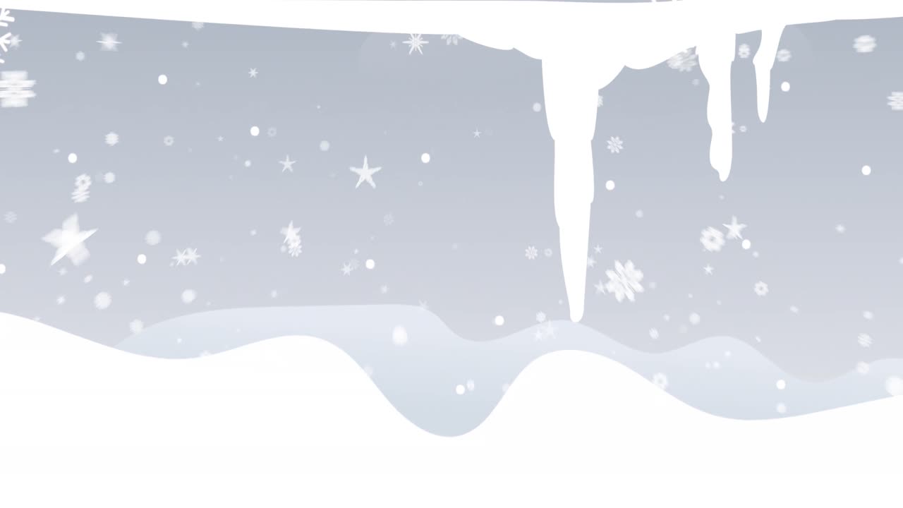 ⁇ 색과 회색 배경 위에 내리는 눈의 애니메이션