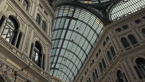 skyward view of galleria umberto's glass roof