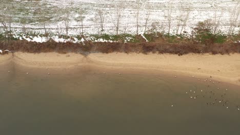 An-aerial-view-over-Calvert-Vaux-Park-on-a-cold-winter-morning