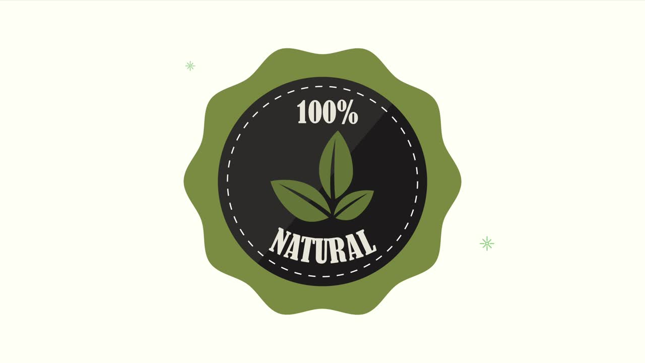 100% animazione a pizzo di emblema naturale