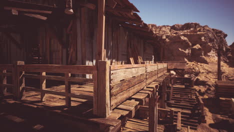 an old western shack in the desert