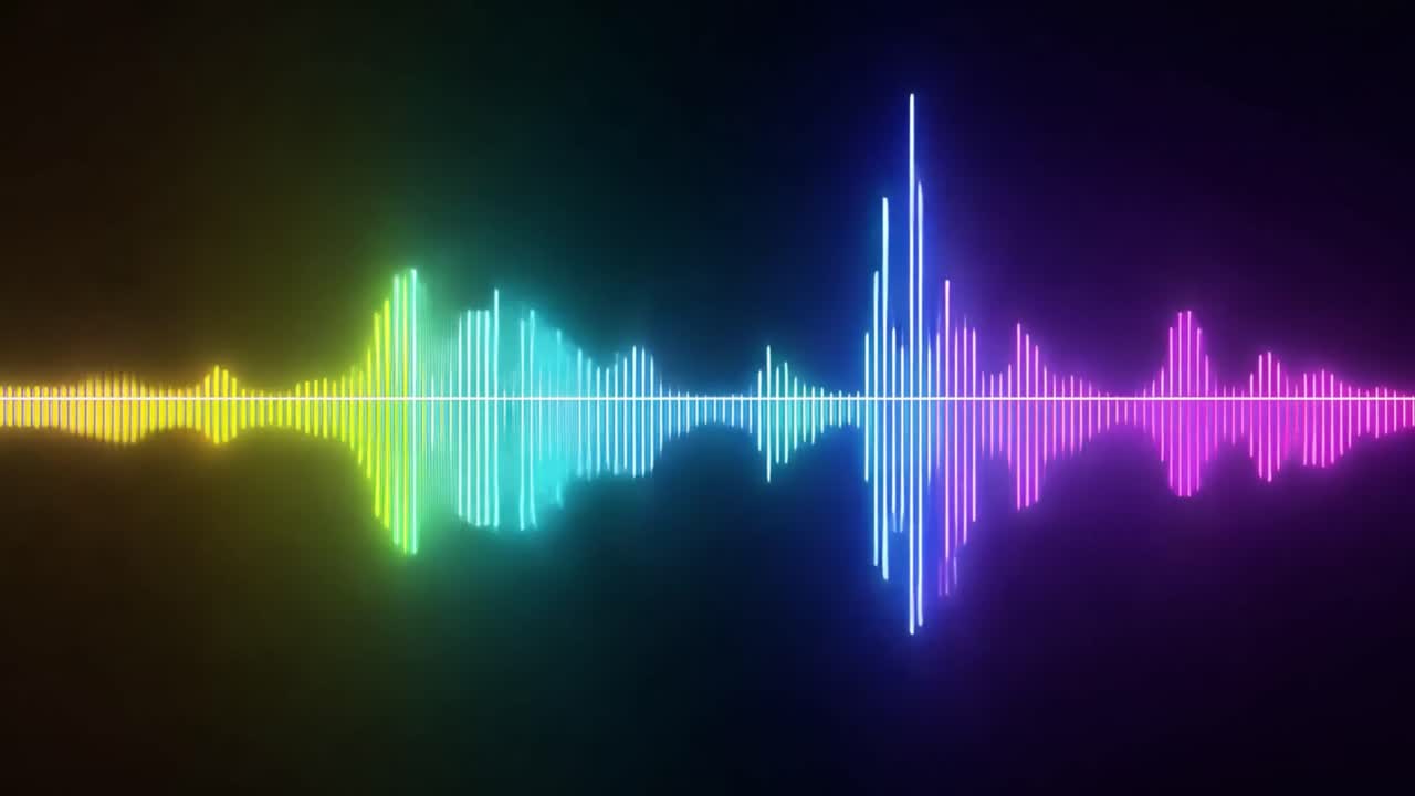 Colorful Audio Waveform Visualization