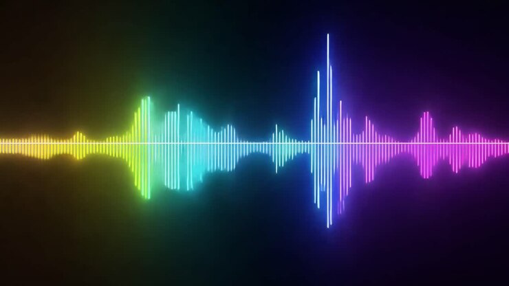 Colorful Audio Waveform Visualization