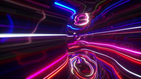 abstract neon tunnel