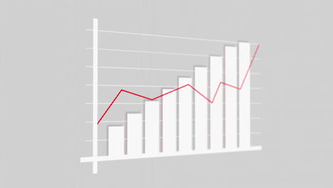 growth graph on grey background