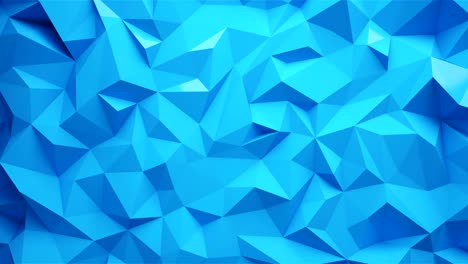 lowpoly mueve el fondo azul.4k video por renderización 3d.