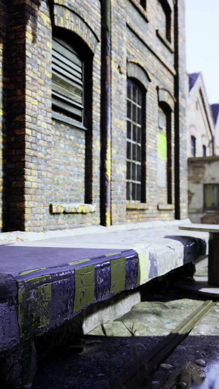 Esplorazione urbana di un quartiere industriale abbandonato di giorno