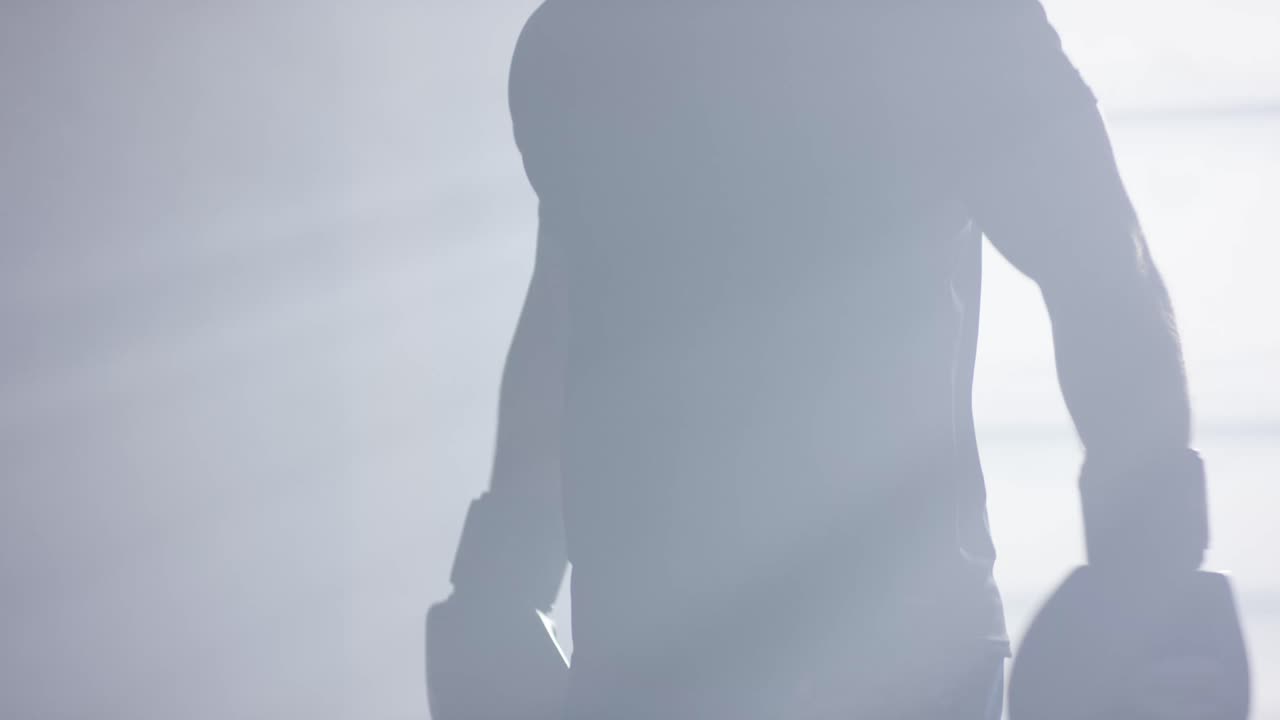 권투 훈련 실루