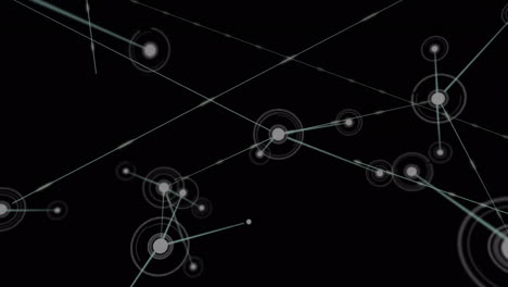 animación de redes de conexiones sobre un fondo negro