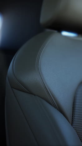 close-up of a luxury car seat