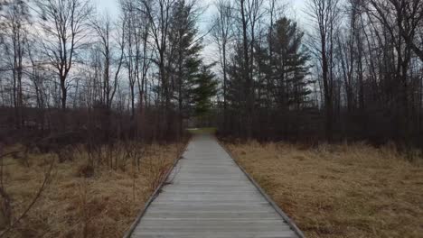 mountain-bay nature trail and boardwalk used for hiking, biking, and other outdoor activities during the spring