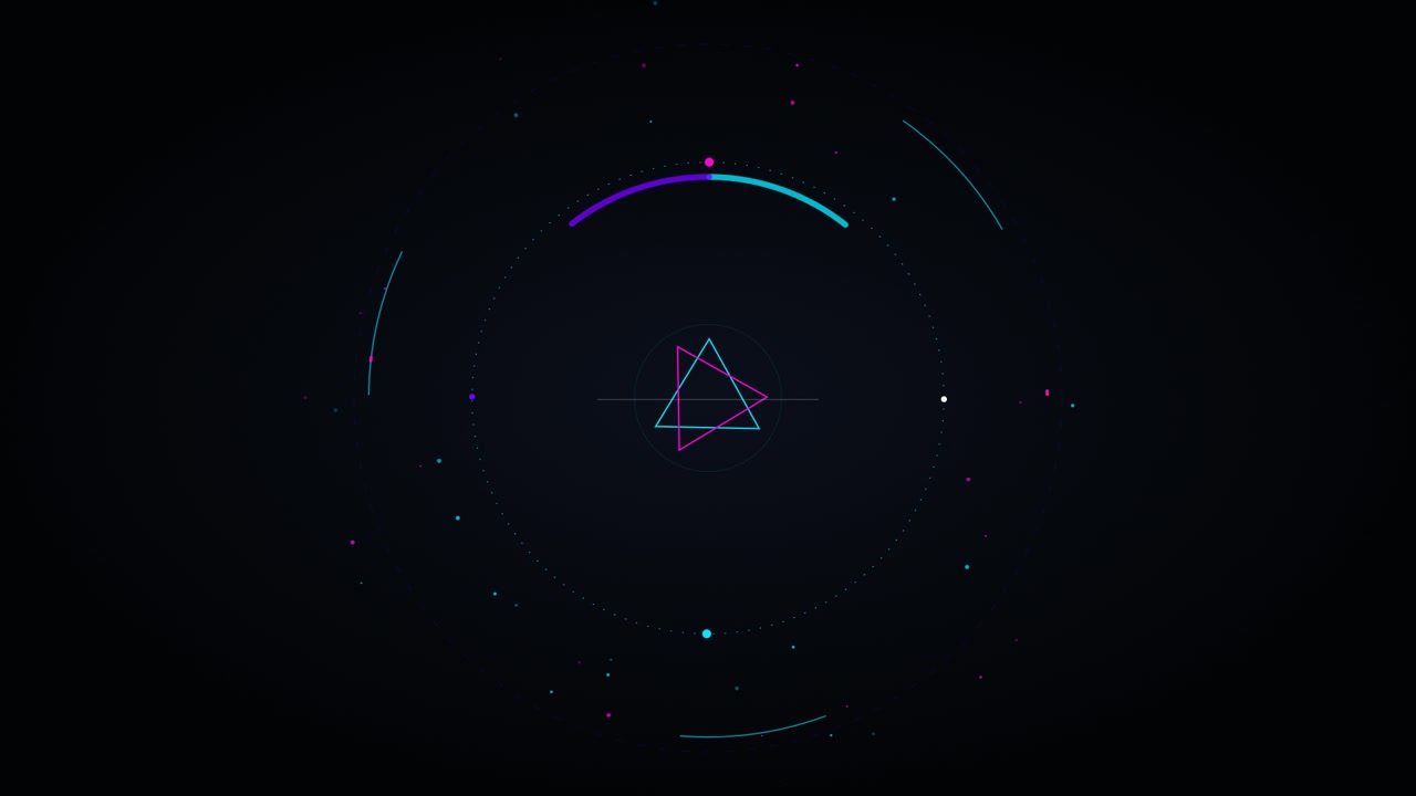 Abstract Geometric Motion Graphics with Rotating Triangles