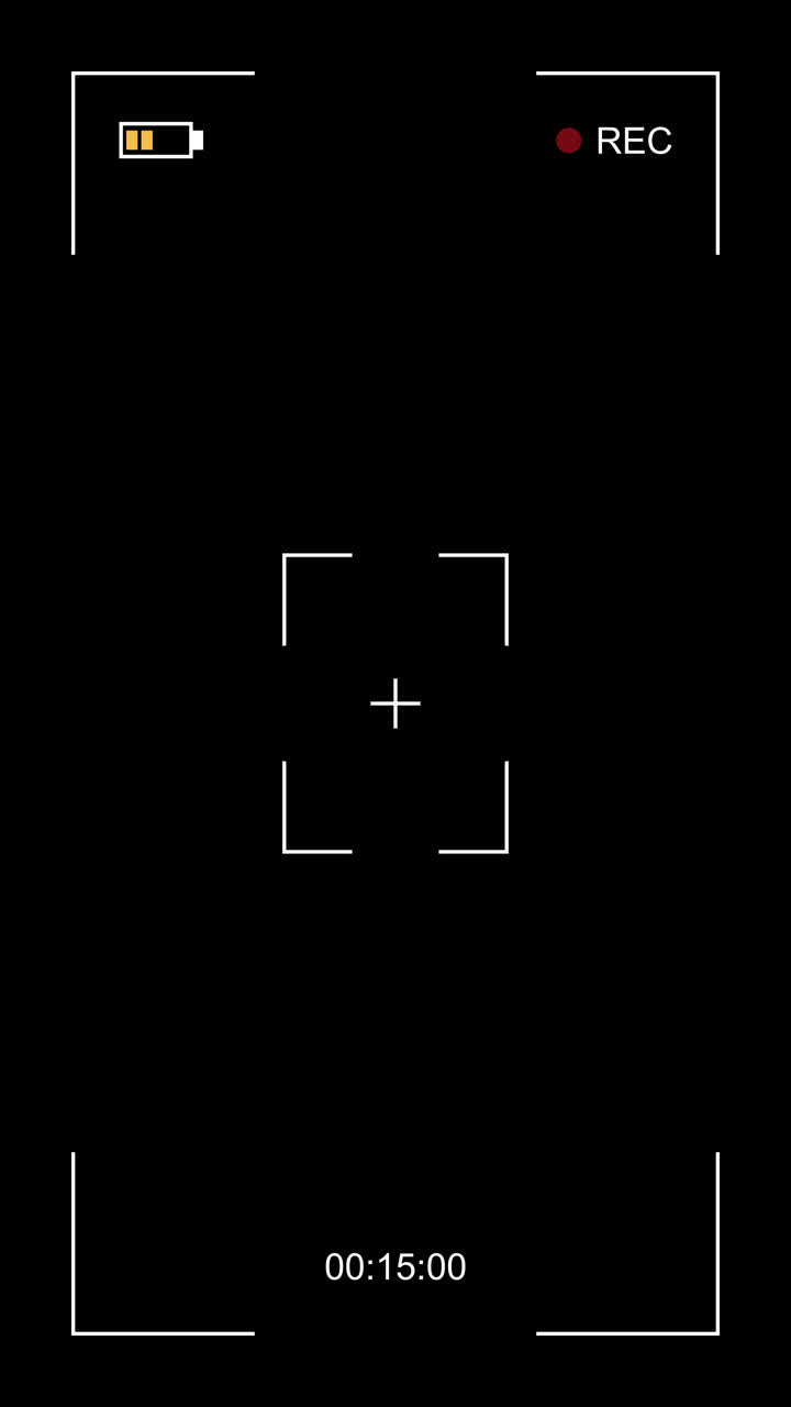 Camera Recording Interface Overlay on Black Background