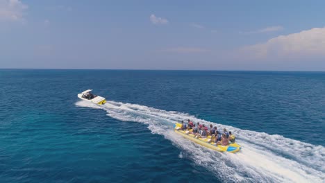 banana boat rides fun in the tropical