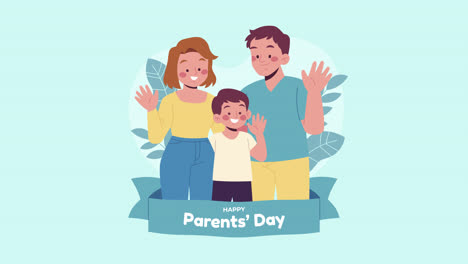 happy parents' day illustration