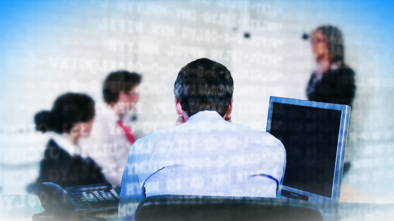 Frustrated business man in a meeting