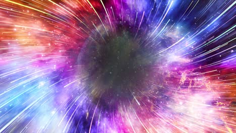 túnel de agujero de gusano espacial (viaje en el tiempo) 4k