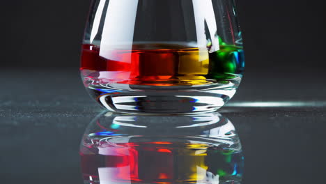 Colorful Layered Cocktail in Glass