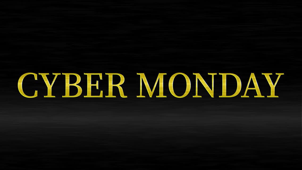 ciber lunes venta evento texto animación gráficos en movimiento